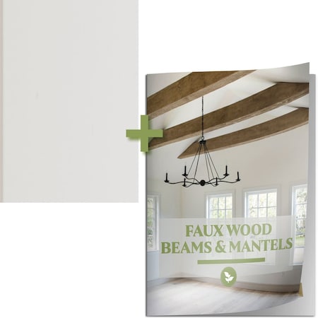 Ekena Millwork 10-inch x 7-inch SAMPLE - Smooth Endurathane Faux Wood Beam w/ Catalog -Factory Prepped Finish SAMPLE-KIT-BMSMUN